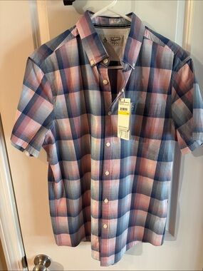 OriginalPenguin.com  Pink/ Blue short sleeve button down size M